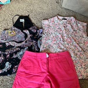 NWT loft shorts, express and limited tops